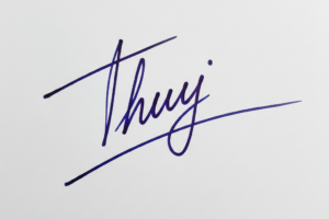 Mẫu chữ ký tên Thủy số 1