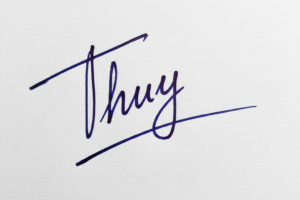 Mẫu chữ ký tên Thủy số 1
