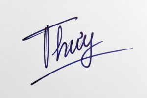 Mẫu chữ ký tên Thủy số 1