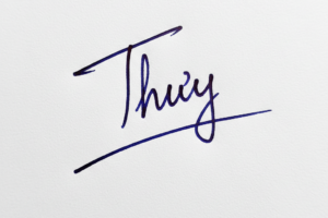 Mẫu chữ ký tên Thủy số 1