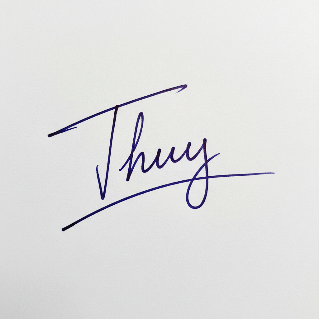 Mẫu chữ ký tên Thúy số 1