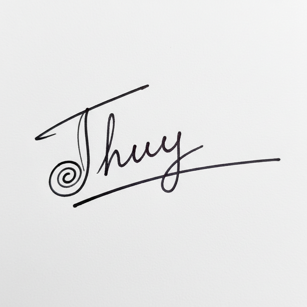 Mẫu chữ ký tên Thúy số 2