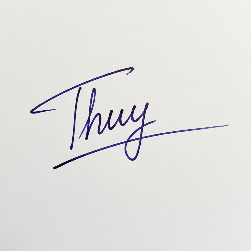 Mẫu chữ ký tên Thúy số 4