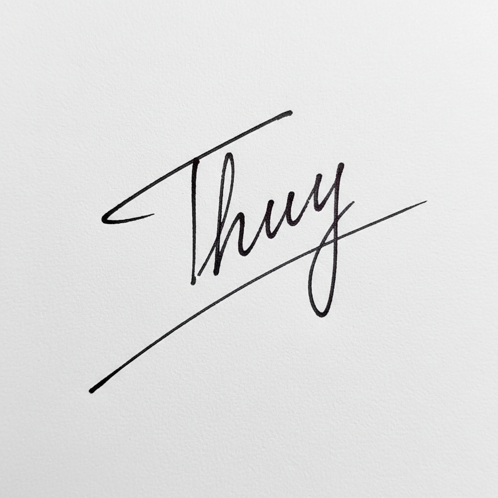 Mẫu chữ ký tên Thúy số 5