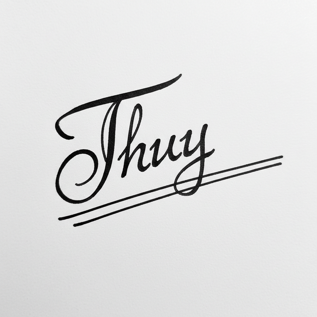 Mẫu chữ ký tên Thúy số 7