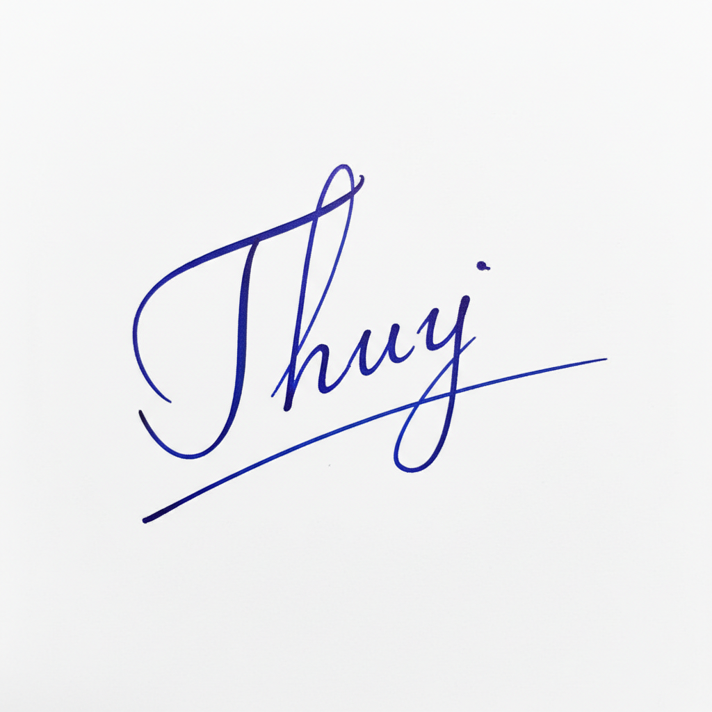Mẫu chữ ký tên Thúy số 8