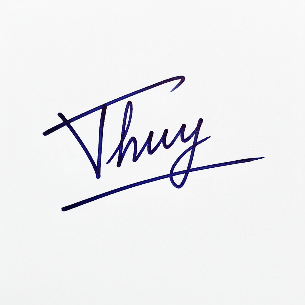 Mẫu chữ ký tên Thúy số 9