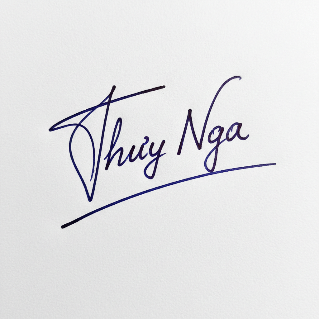 Mẫu chữ ký tên Thúy Nga số 1