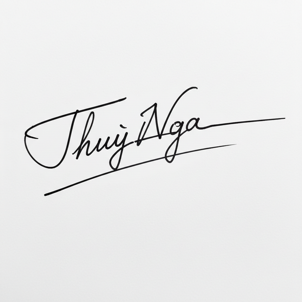 Mẫu chữ ký tên Thúy Nga số 10