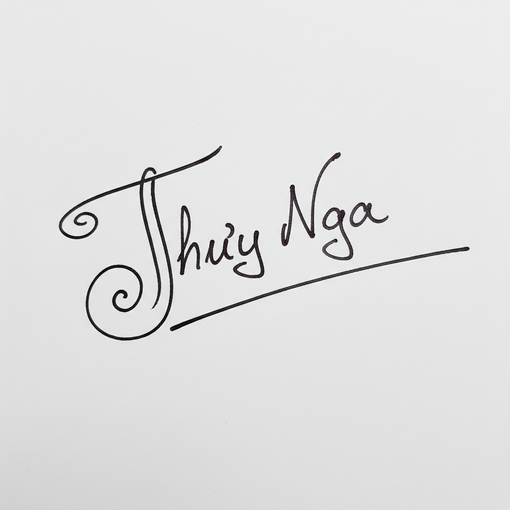 Mẫu chữ ký tên Thúy Nga số 2