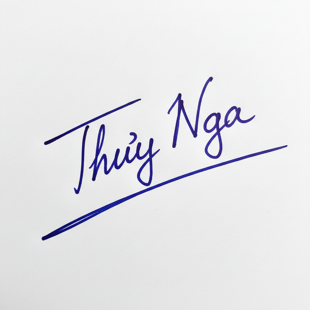 Mẫu chữ ký tên Thúy Nga số 3