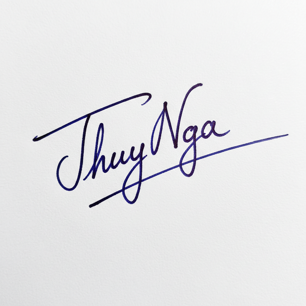 Mẫu chữ ký tên Thúy Nga số 4