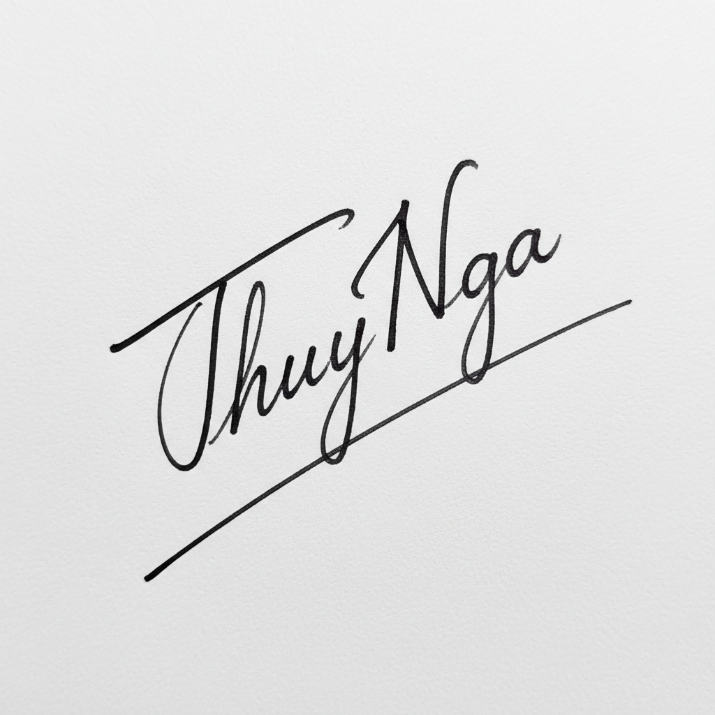 Mẫu chữ ký tên Thúy Nga số 5