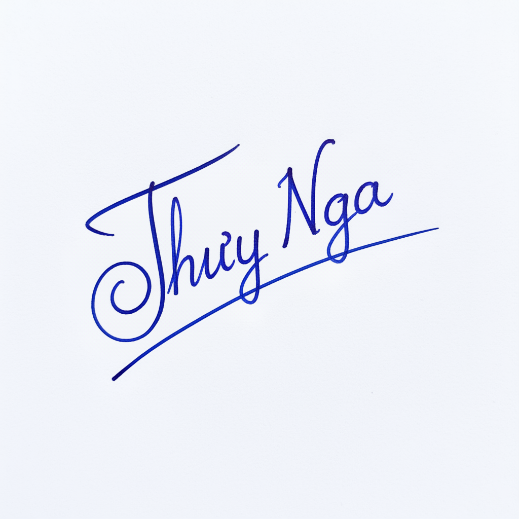 Mẫu chữ ký tên Thúy Nga số 6