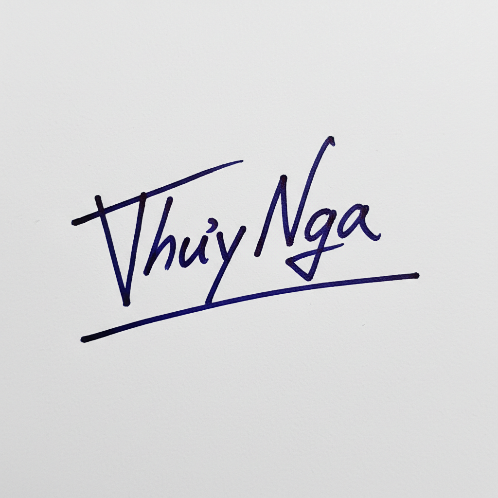 Mẫu chữ ký tên Thúy Nga số 9