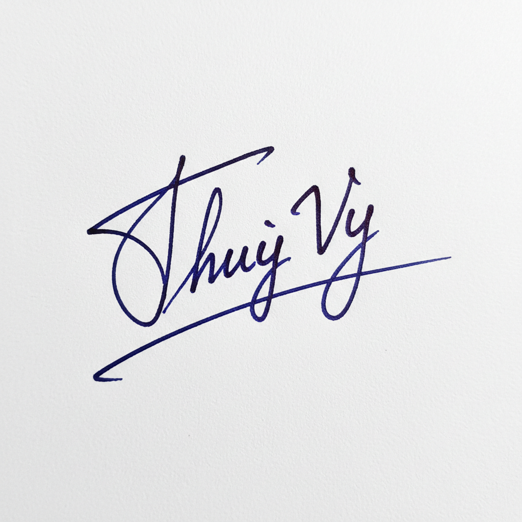 Mẫu chữ ký tên Thúy Vy số 1