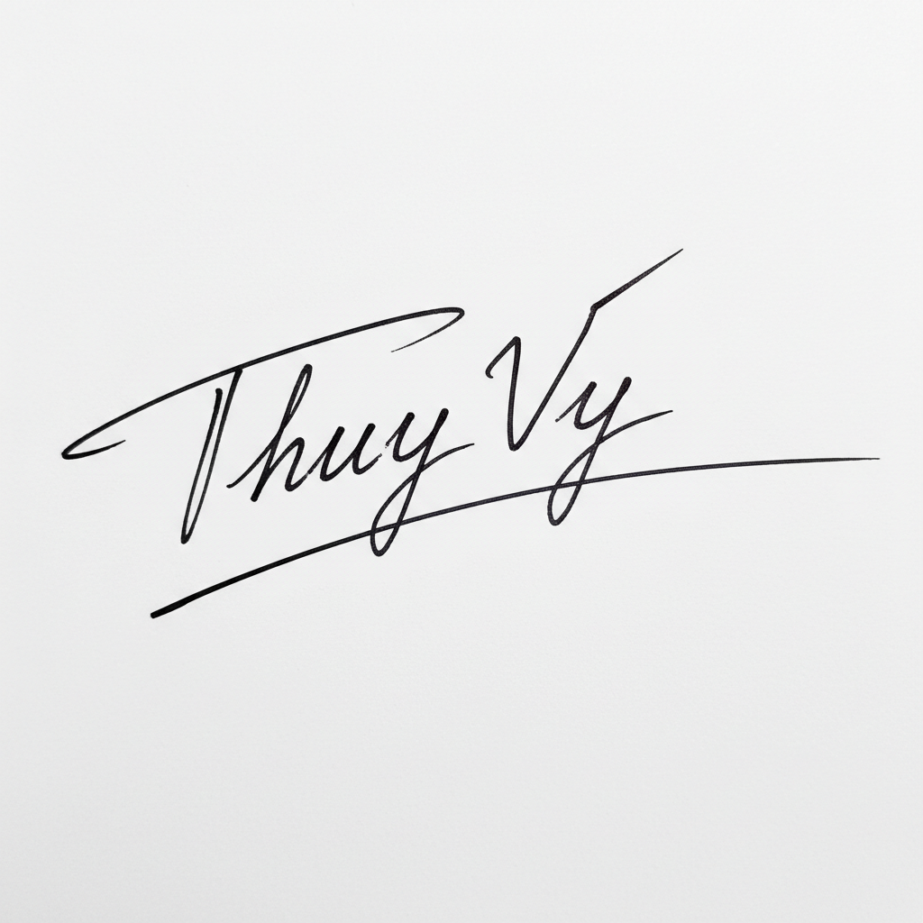 Mẫu chữ ký tên Thúy Vy số 10