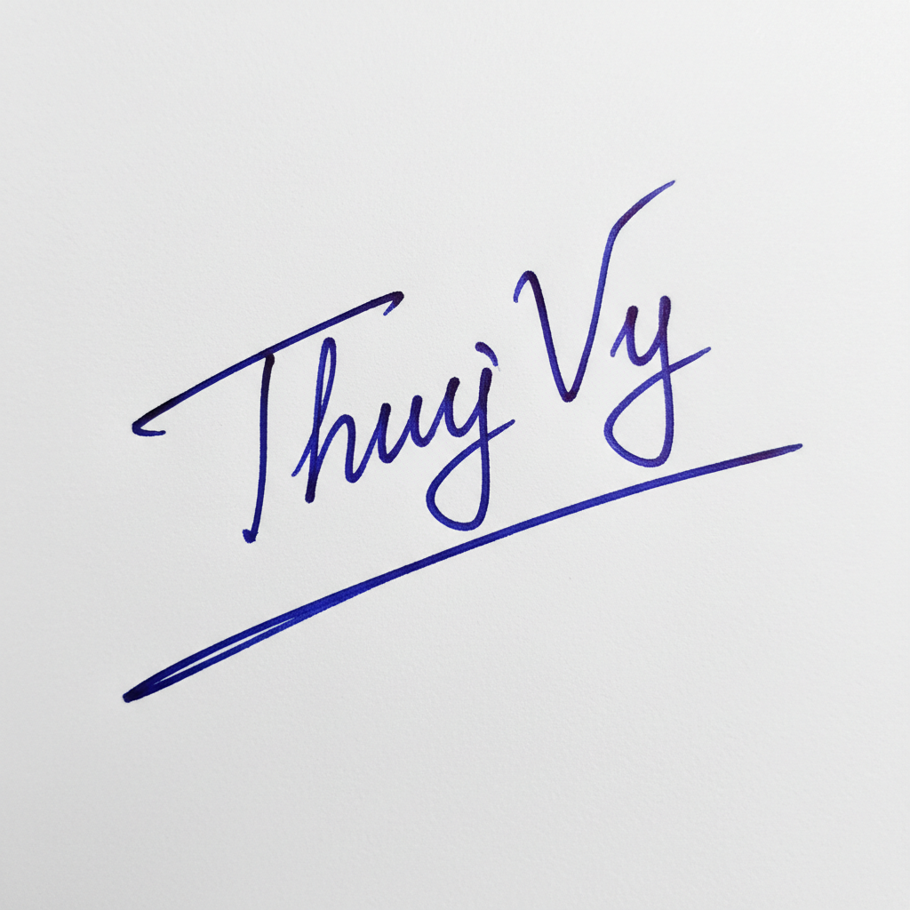 Mẫu chữ ký tên Thúy Vy số 3