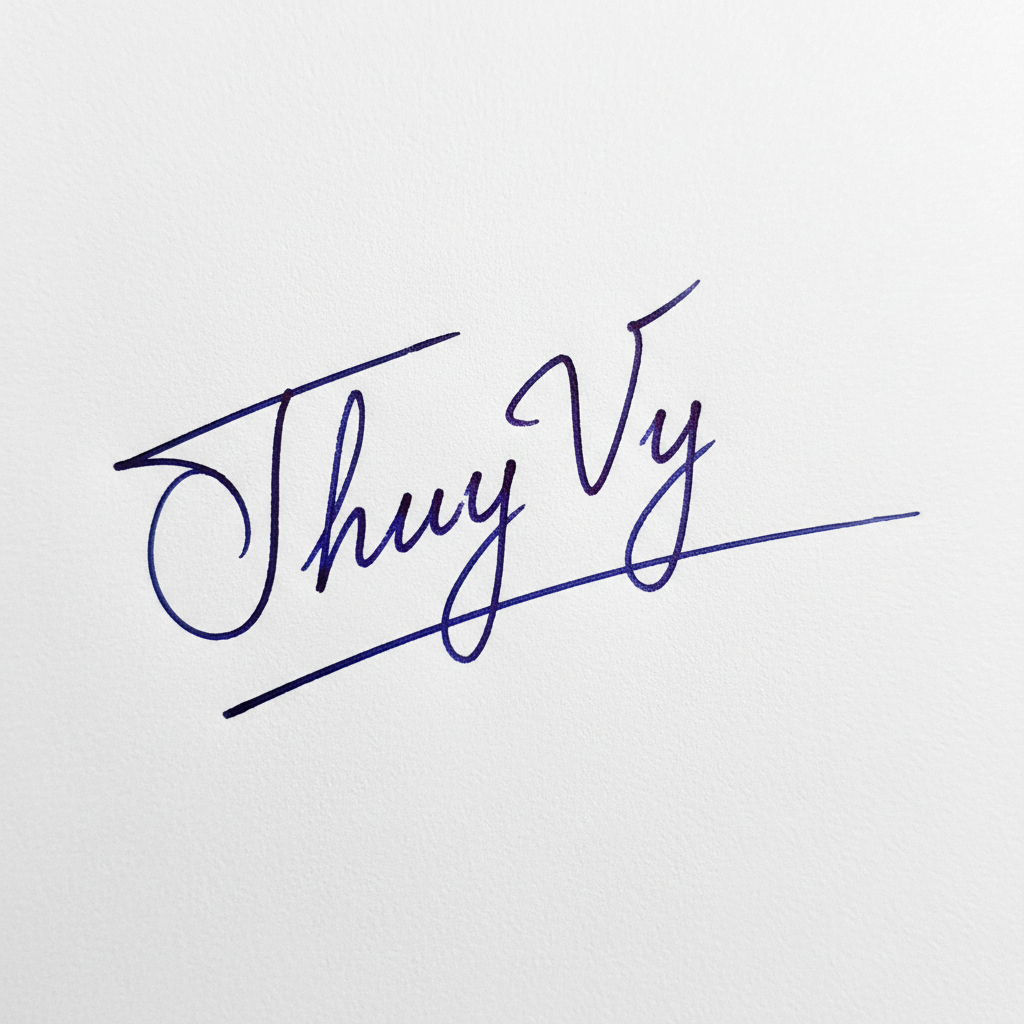Mẫu chữ ký tên Thúy Vy số 4