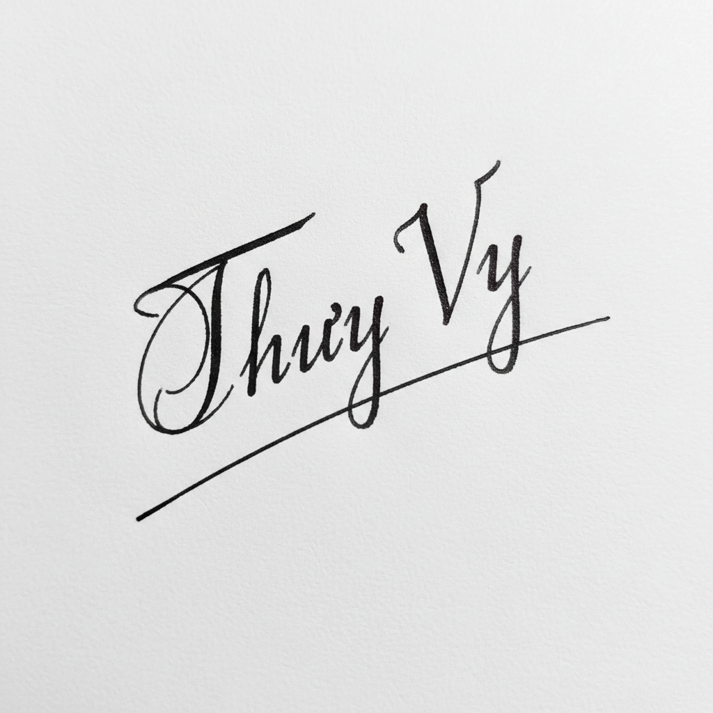 Mẫu chữ ký tên Thúy Vy số 5