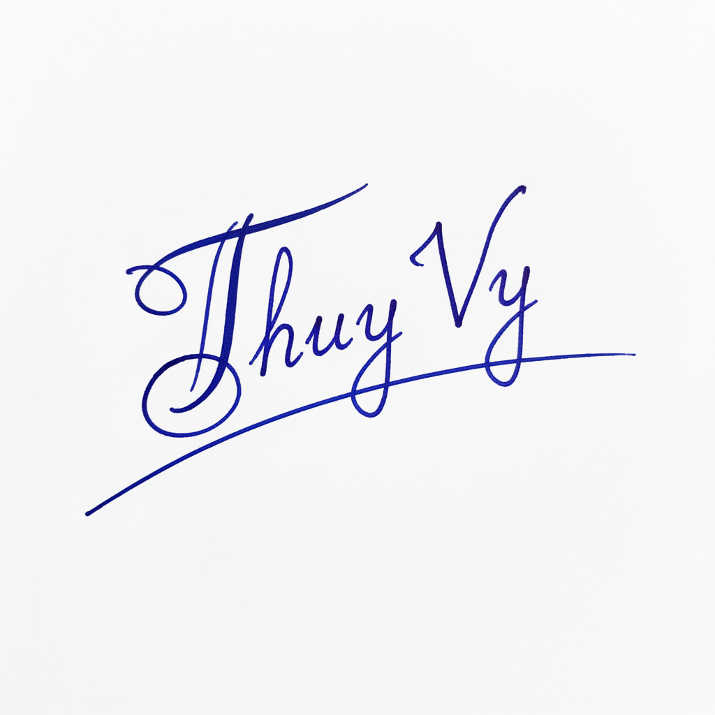 Mẫu chữ ký tên Thúy Vy số 6