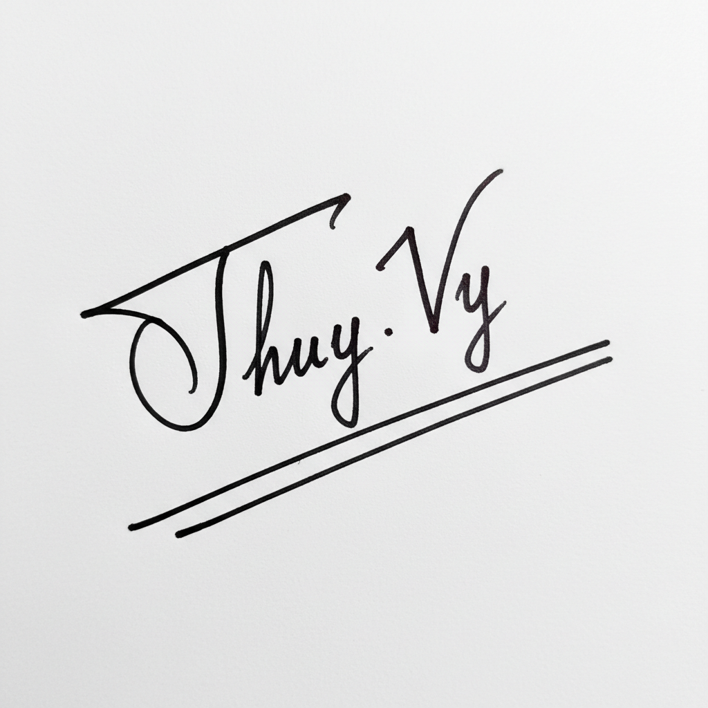 Mẫu chữ ký tên Thúy Vy số 7