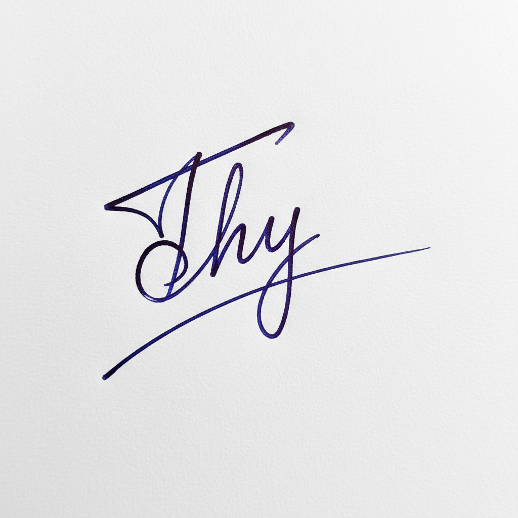 Mẫu chữ ký tên Thy số 1
