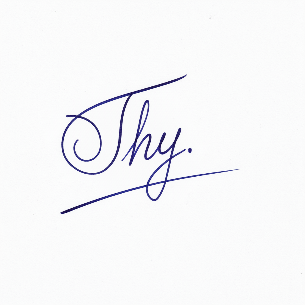 Mẫu chữ ký tên Thy số 4