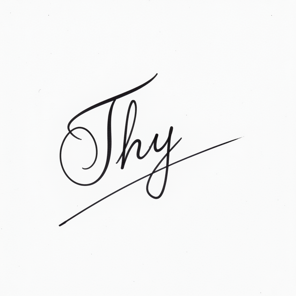 Mẫu chữ ký tên Thy số 5