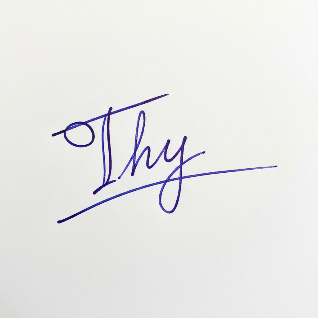 Mẫu chữ ký tên Thy số 6