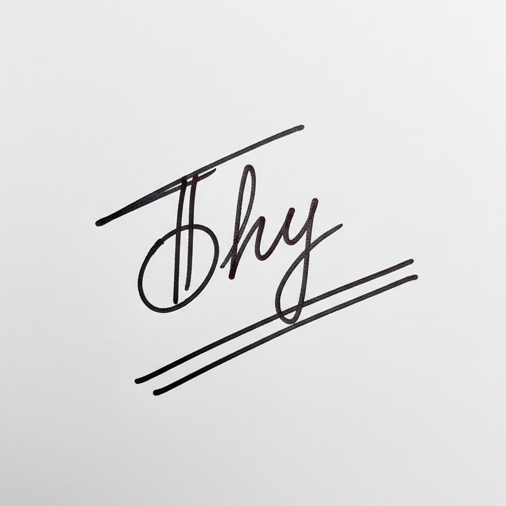 Mẫu chữ ký tên Thy số 7