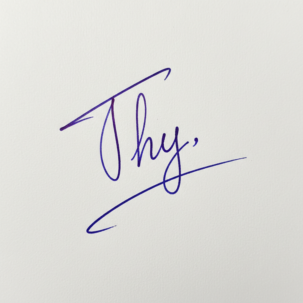 Mẫu chữ ký tên Thy số 8