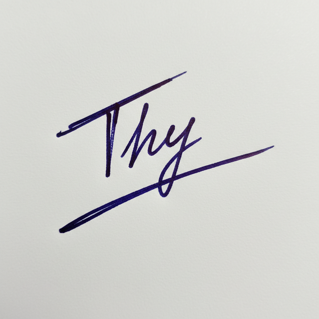 Mẫu chữ ký tên Thy số 9