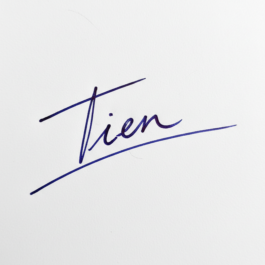 Mẫu chữ ký tên Tiến số 1