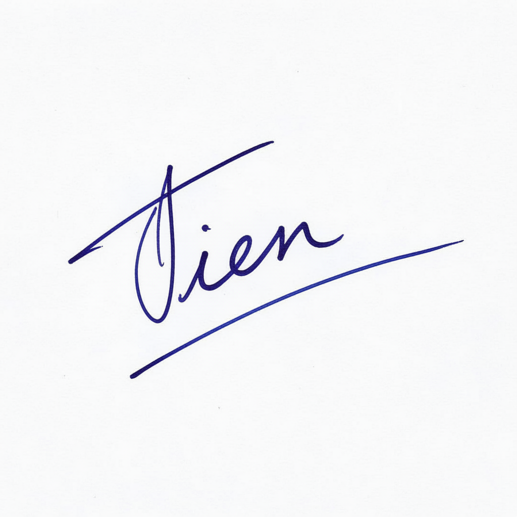 Mẫu chữ ký tên Tiên số 1