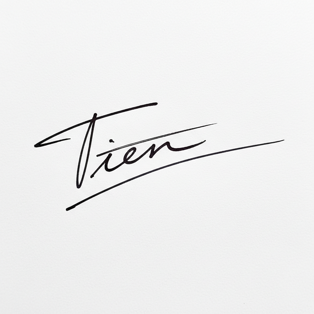 Mẫu chữ ký tên Tiến số 10