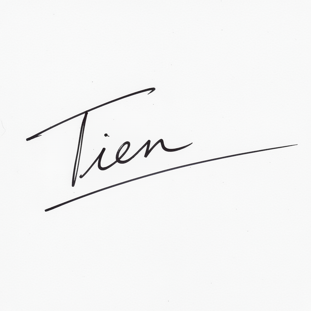 Mẫu chữ ký tên Tiên số 10