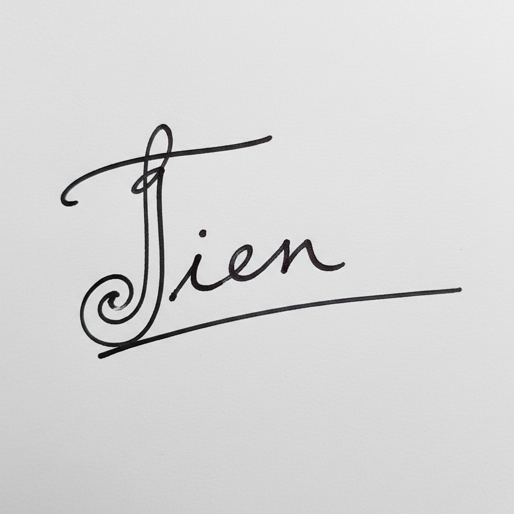 Mẫu chữ ký tên Tiến số 2