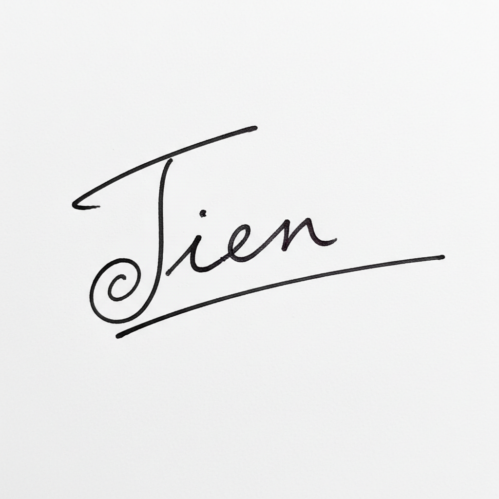Chữ Ký Mẫu Tên Tiến: Bí Quyết Tạo Dấu Ấn Độc Đáo và Thu Hút Vận May Mẫu chữ ký tên Tiến số 2
