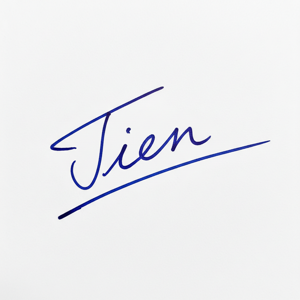 Chữ Ký Mẫu Tên Tiến: Bí Quyết Tạo Dấu Ấn Độc Đáo và Thu Hút Vận May Mẫu chữ ký tên Tiến số 3