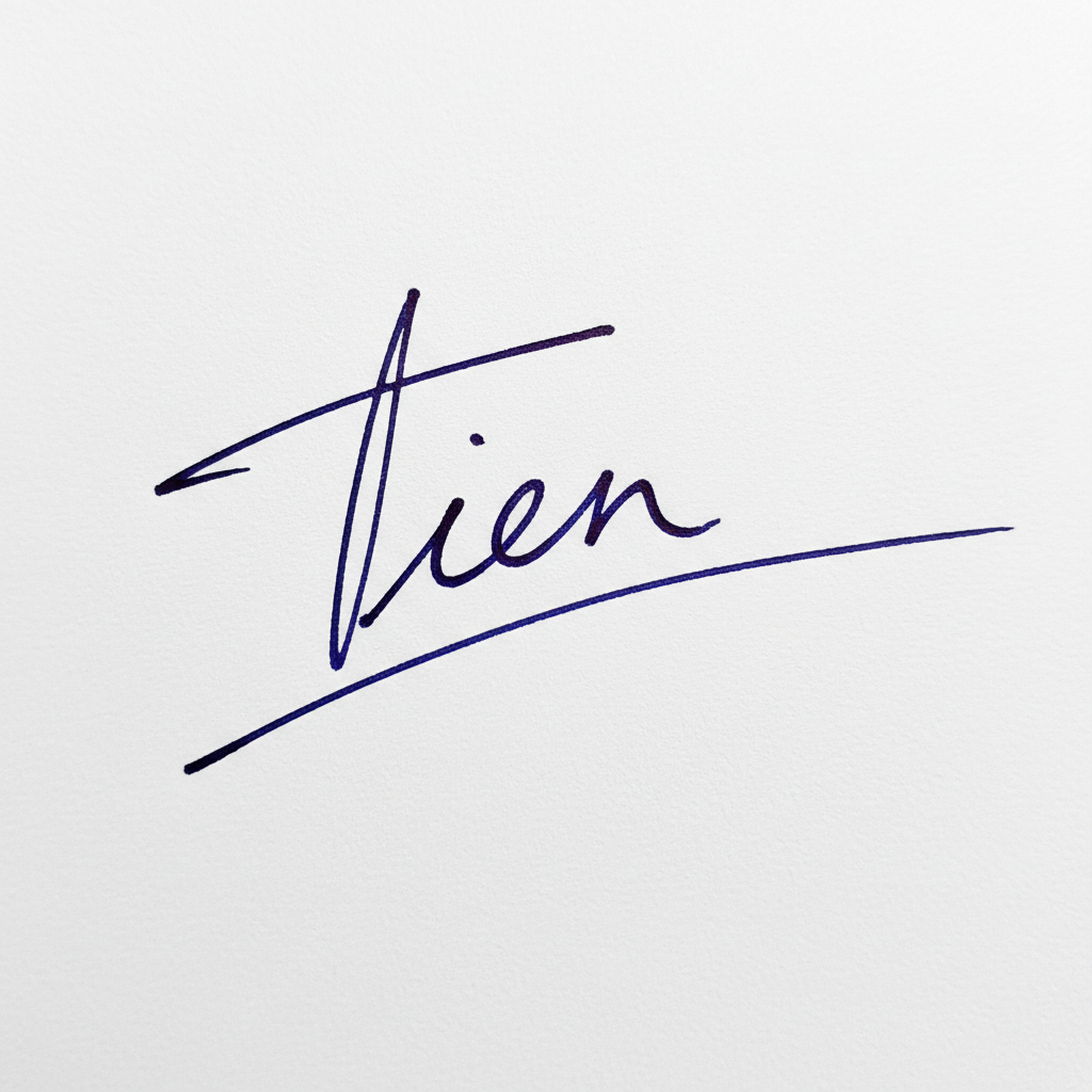 Chữ Ký Mẫu Tên Tiến: Bí Quyết Tạo Dấu Ấn Độc Đáo và Thu Hút Vận May Mẫu chữ ký tên Tiến số 4