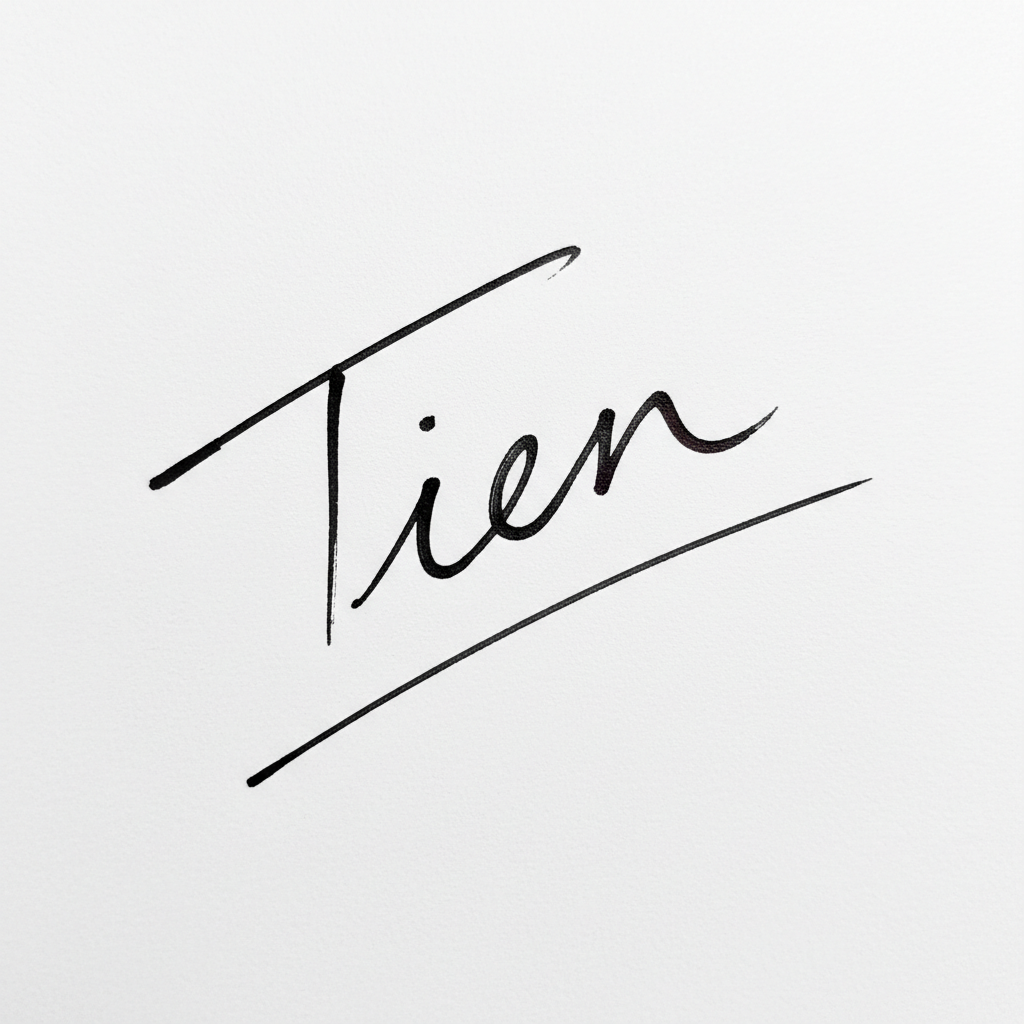 Mẫu chữ ký tên Tiến số 5