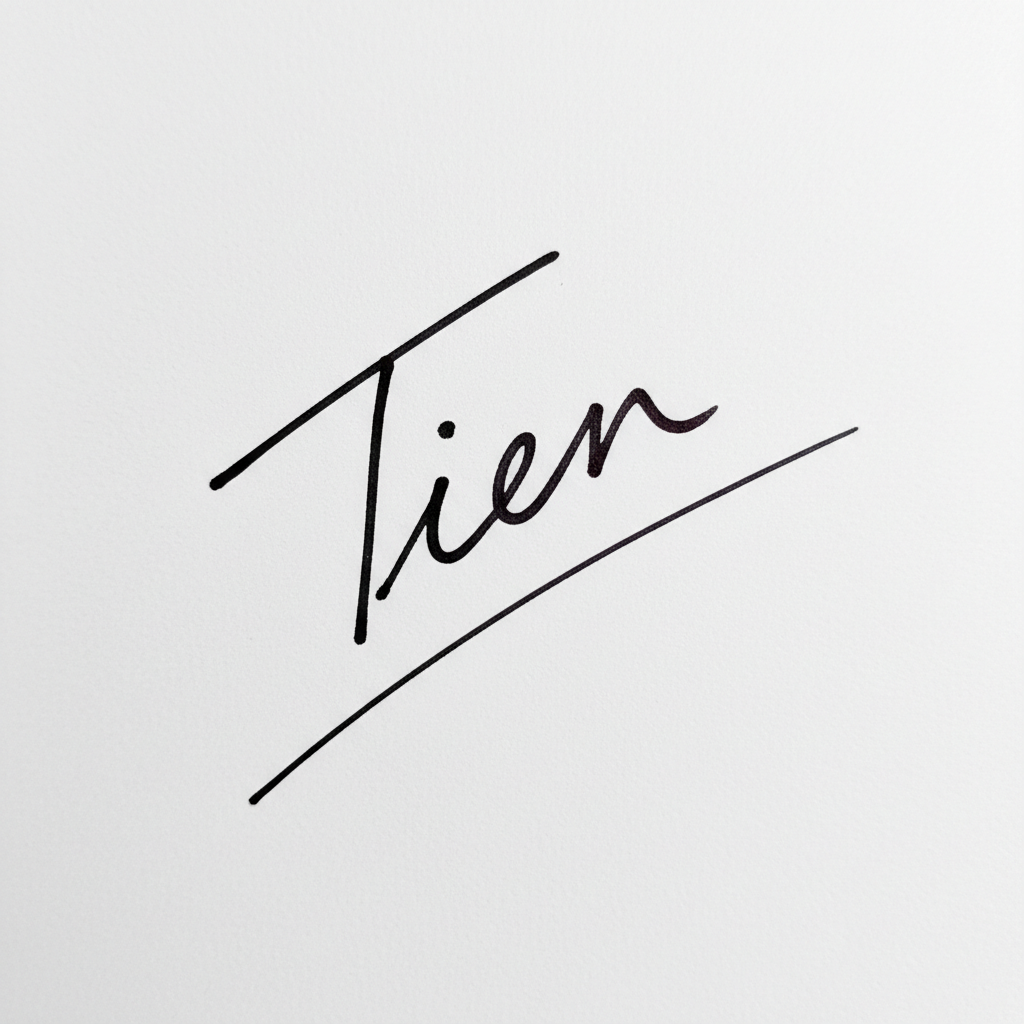 Mẫu chữ ký tên Tiên số 5