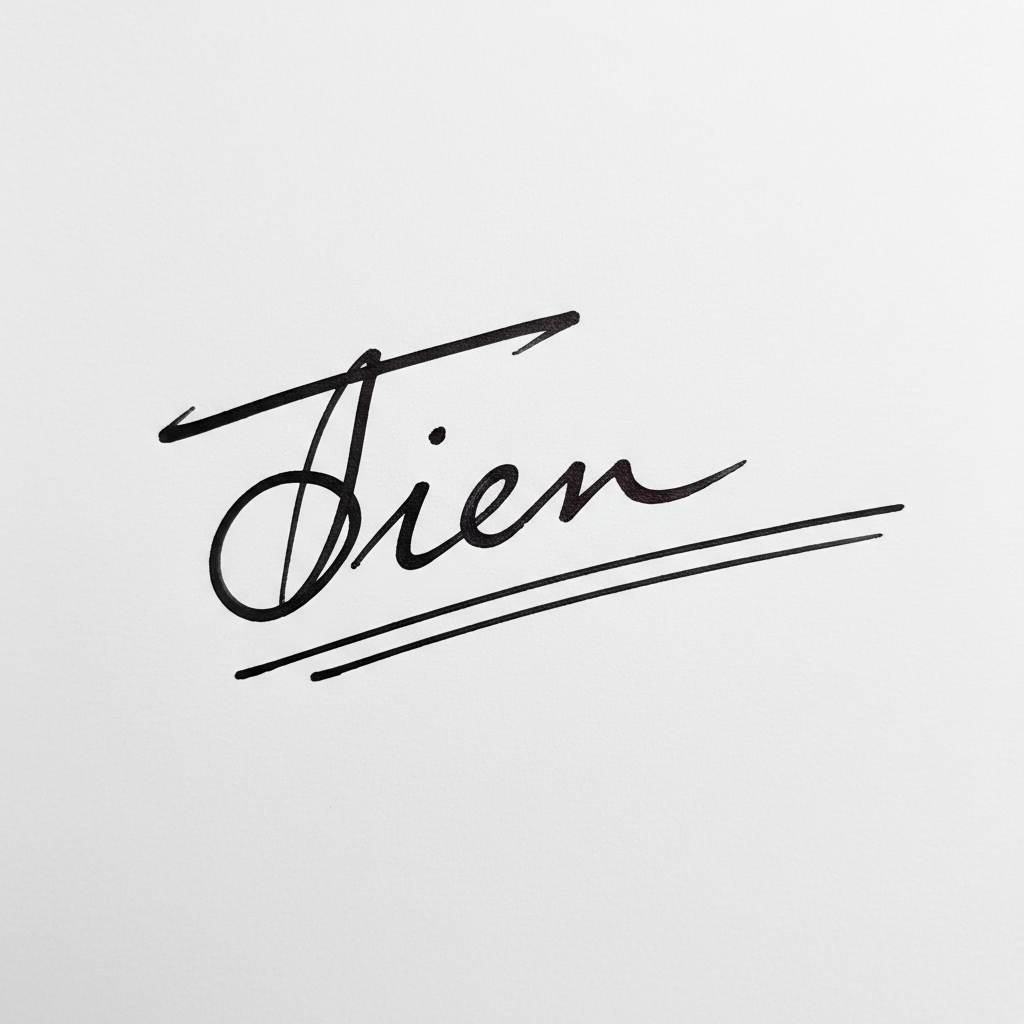 Mẫu chữ ký tên Tiên số 7