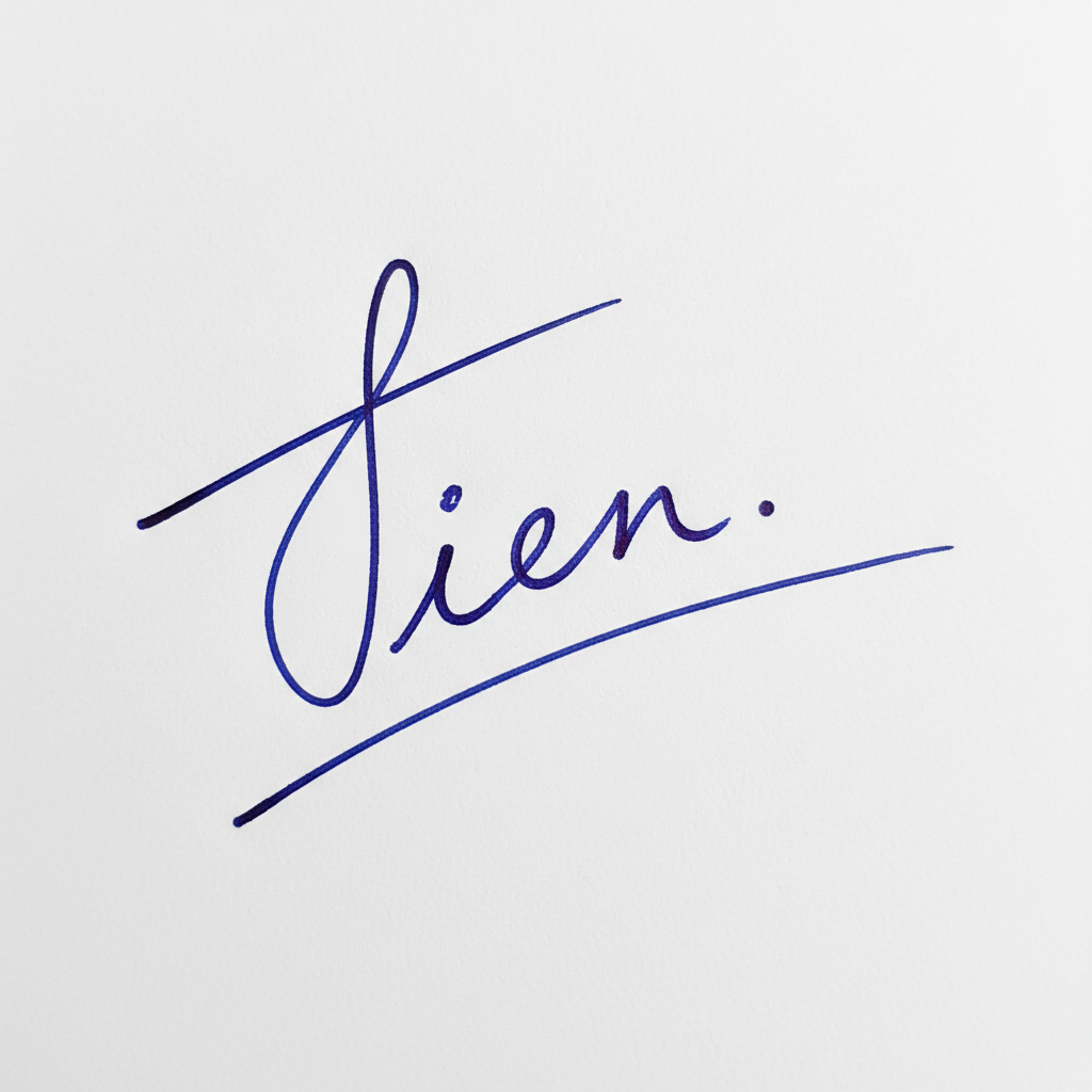 Mẫu chữ ký tên Tiến số 8