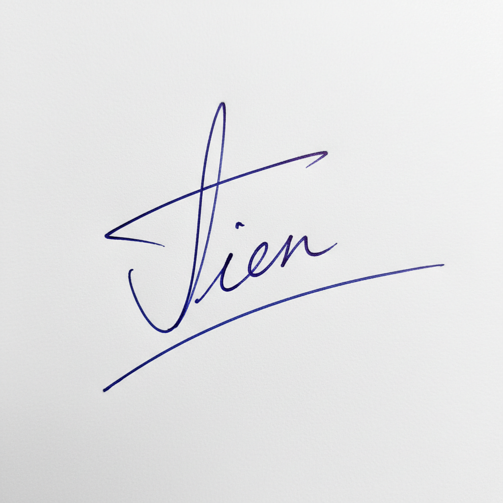 Mẫu chữ ký tên Tiên số 8