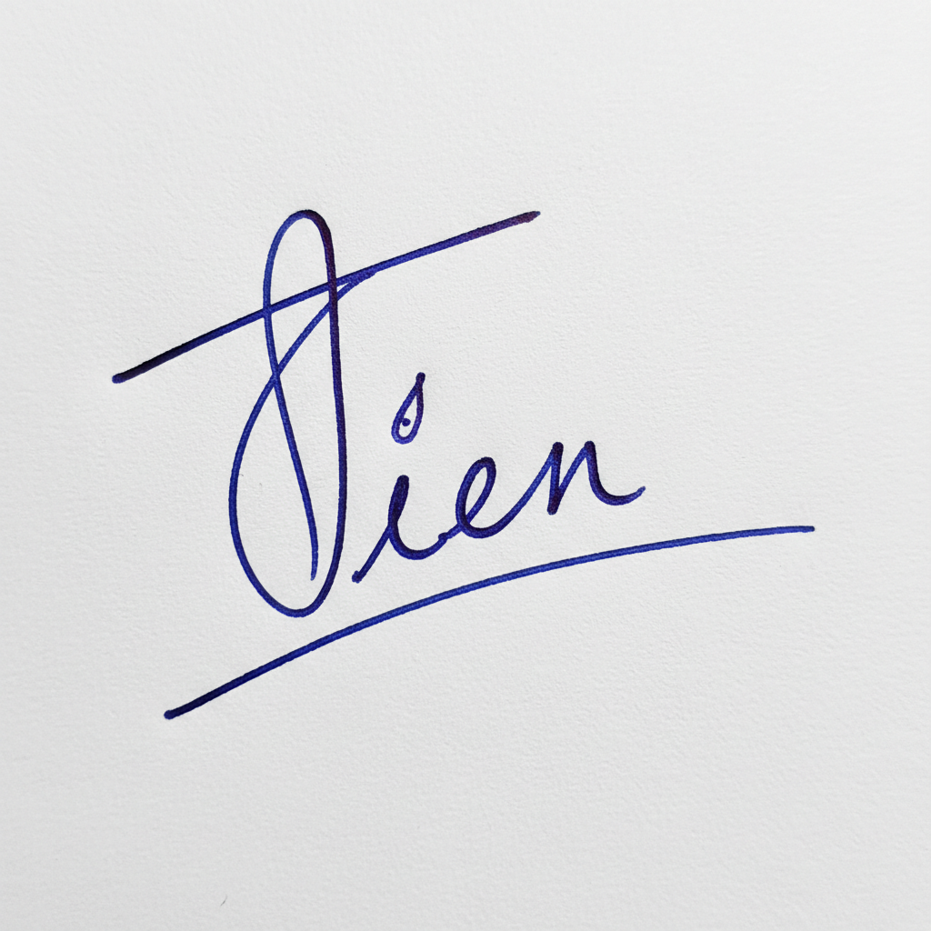 Chữ Ký Mẫu Tên Tiến: Bí Quyết Tạo Dấu Ấn Độc Đáo và Thu Hút Vận May Mẫu chữ ký tên Tiến số 8