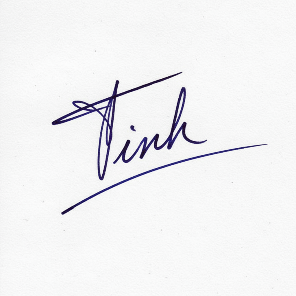 Mẫu chữ ký tên Tình số 1