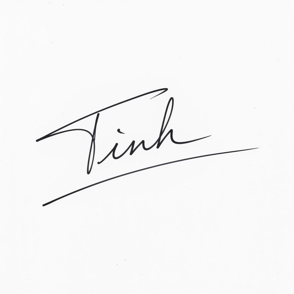 Mẫu chữ ký tên Tình số 10