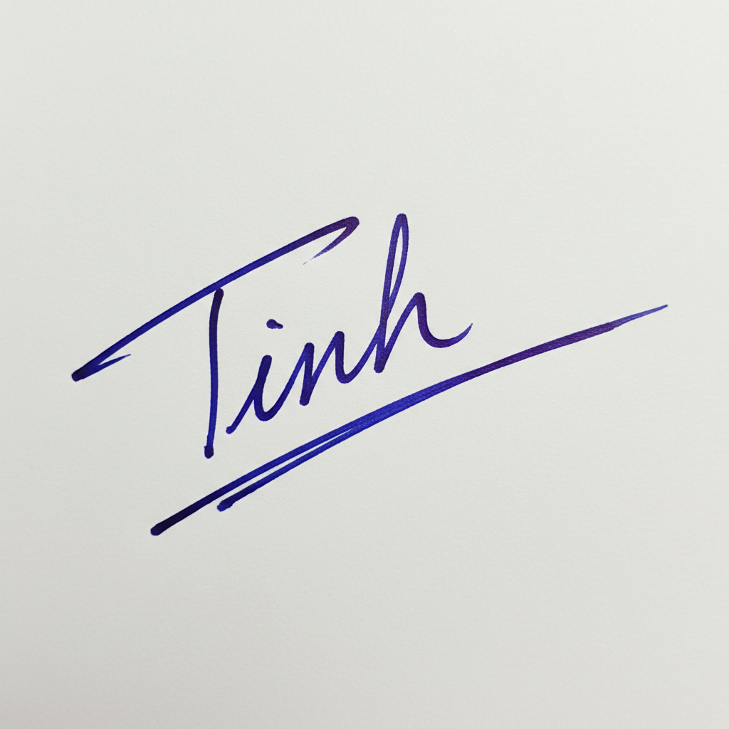 Mẫu chữ ký tên Tình số 3
